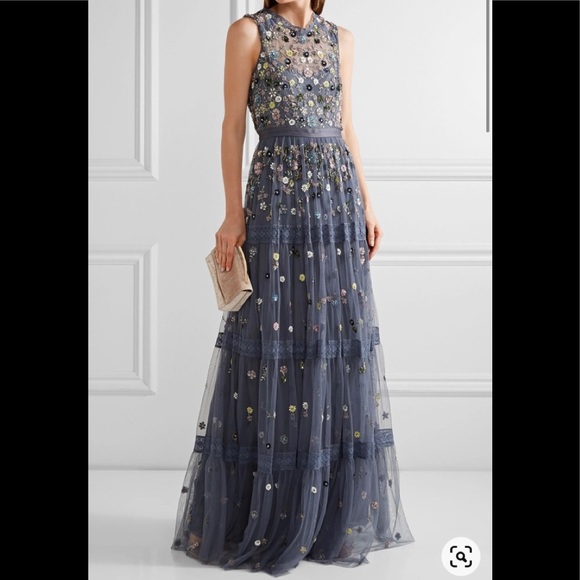 Needle & Thread Dresses & Skirts - Needle & thread garden flower blue dress size 2